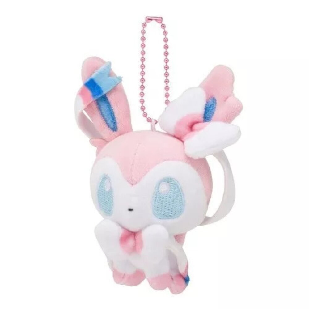 Pokemon Eevee Plush Keychain | Sylveon Kawaii Doll Pendant | Cute